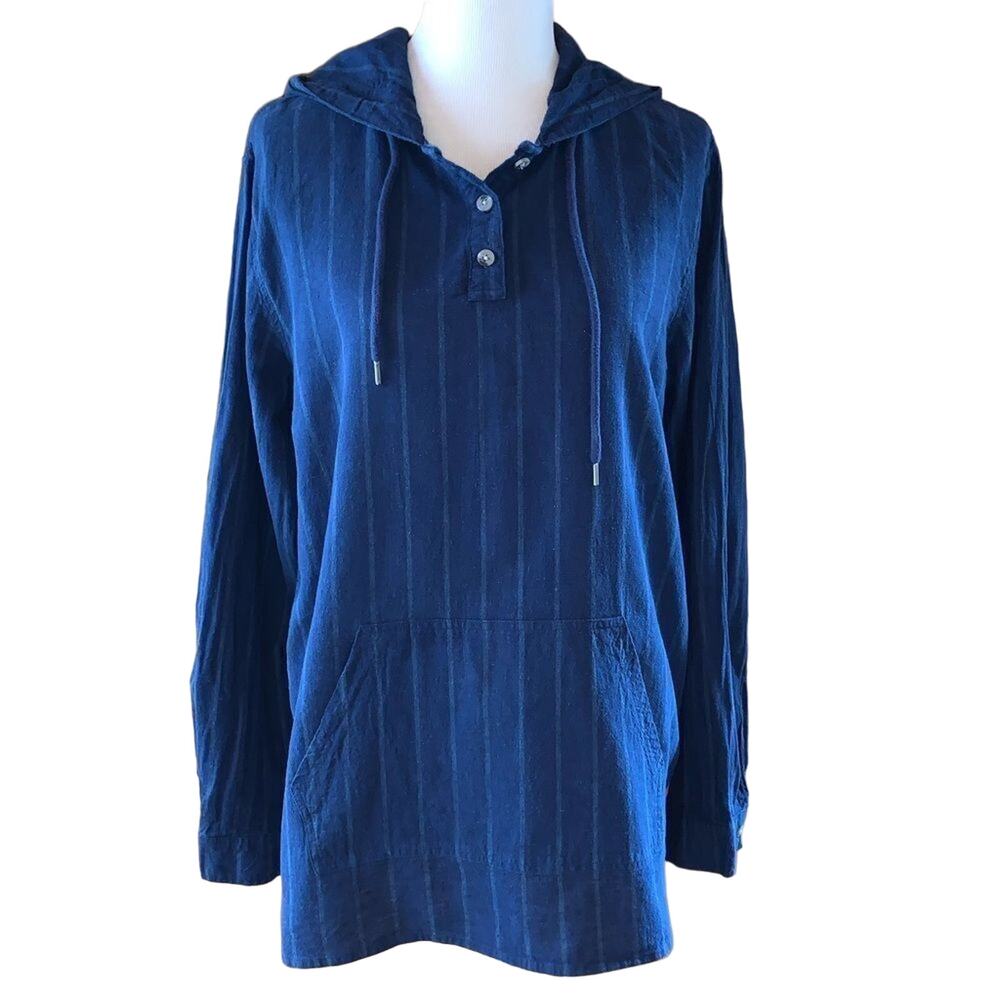 On the Byas Pullover Jacket with Hood-Striped Sz M